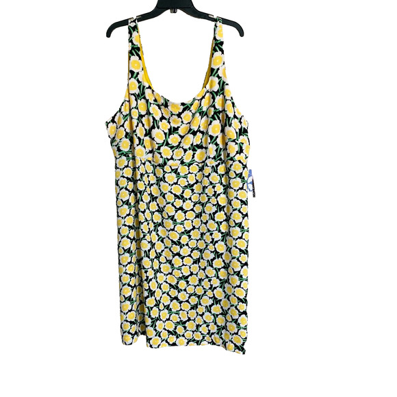 NWT Diane Von Furstenberg x Target Floral Mini Dress Women's 24 Yellow Tank - Picture 2 of 9